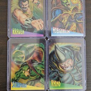 1995 Fleer Ultra Spider-Man Clear Chrome - Lot of 4